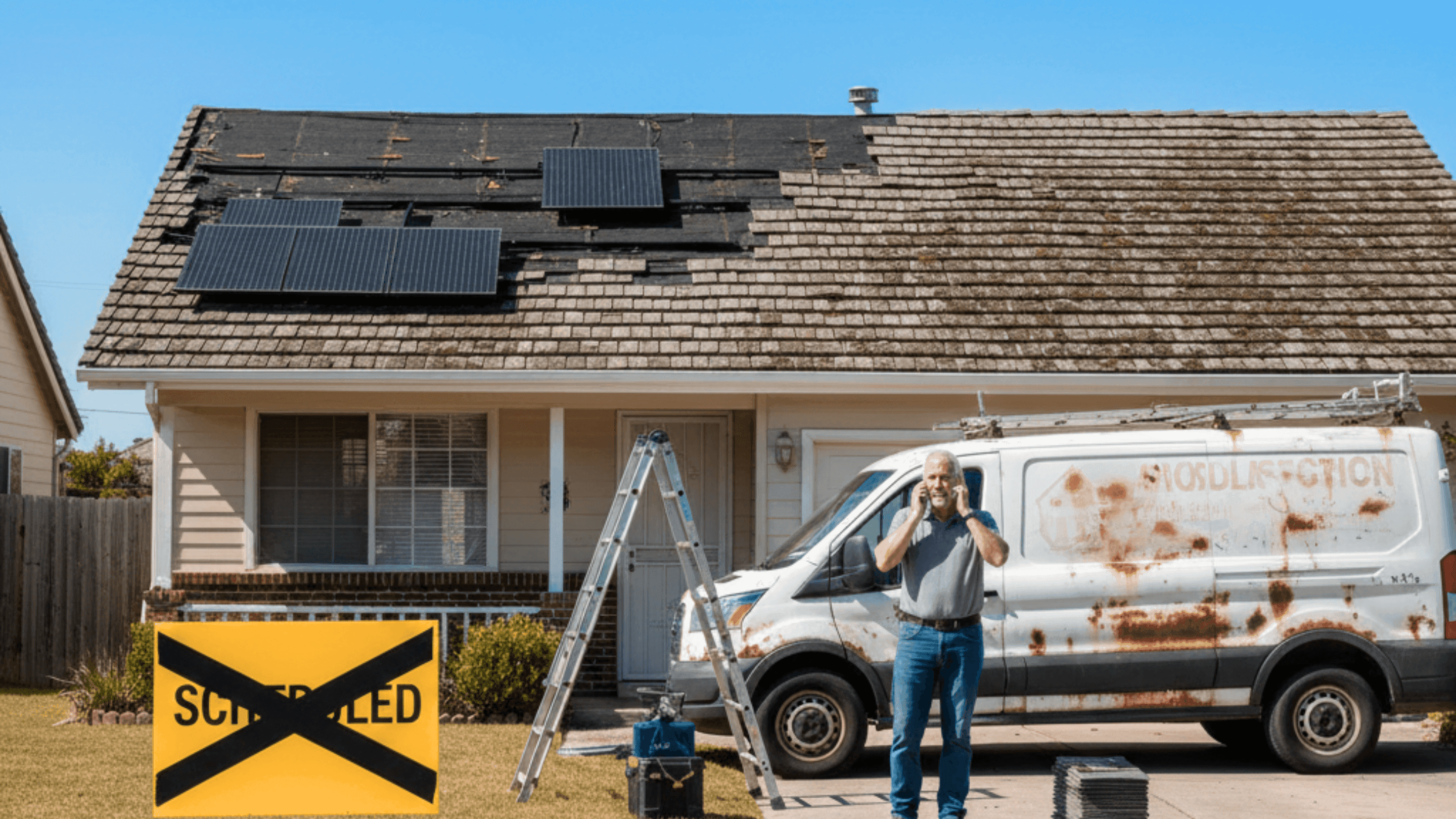 Solar home with service van - orphaned system